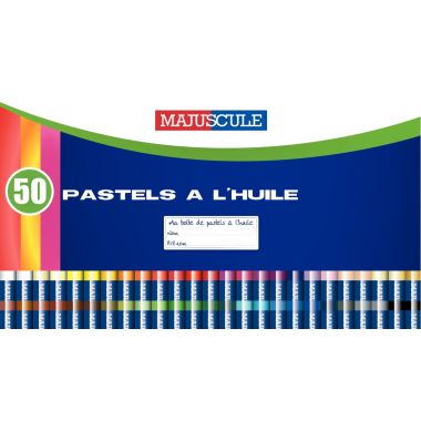 Boîte de 50 pastels à l'huile Majuscule