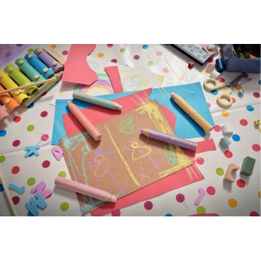 Étui de 6 crayons Woody pastels + 1 taille - crayon