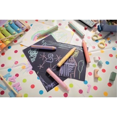 Étui de 6 crayons Woody pastels + 1 taille - crayon