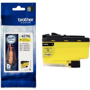 Brother AMPOULE cartouche jet d'encre jaune haute capacité authentique (LC427XLY)