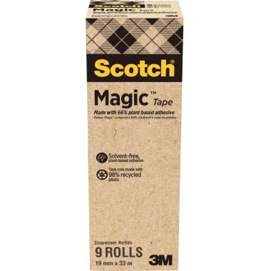Pack de 9 rouleaux adhésifs Magic Green 19mmx33m