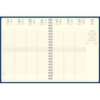 Agenda semainier Cordoba 21x27cm bleu