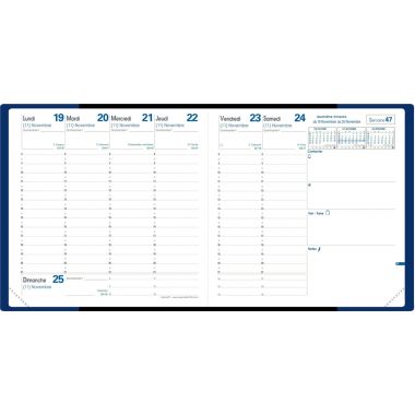 Agenda semainier Club 16x16cm navy