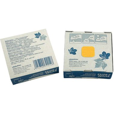 Devidoir nature recycle znote 75 x 75 mm 100 feuilles coloris jaune