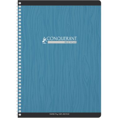 Reliure intégrale 180 pages CONQUERANT RECYCLE, format A4, quadrillé 5x5, papier 70g