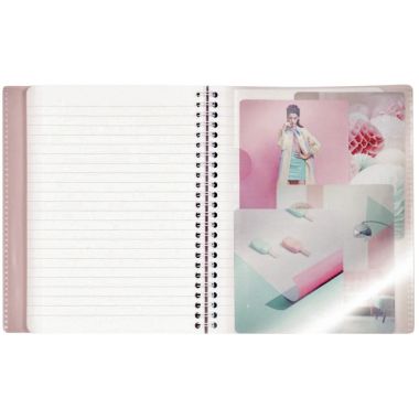 Cahier à reliure intégrale 160 pages KOVERBOOK BLUSH, format A5, ligné