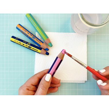 Étui de 10 crayons Woody Duo + 1 taille-crayon