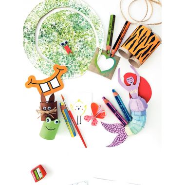 Étui de 10 crayons Woody Duo + 1 taille-crayon