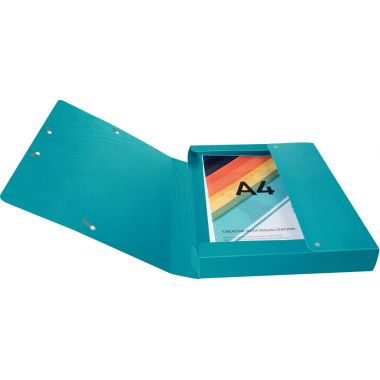 Boite de classement en carte végétale TEKSTO dos 4 cm, coloris assortis