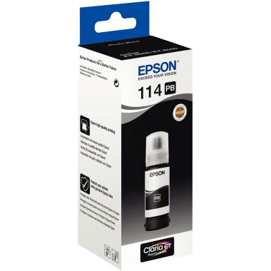 Epson 114 flacon d'encre noire photo authentique (T07B140)