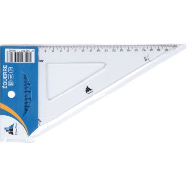 Equerre cristal 21cm 60° graduation à 0