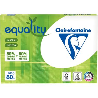 Clairefontaine - Ramette de 500 feuilles format A4 80g 50% recyclé EQUALITY - 1502C