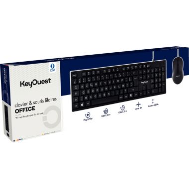 Pack clavier et souris filaire KeyOuest