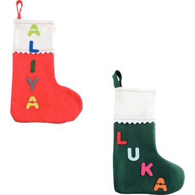 Lot de 10 chaussettes de Noël en feutrine