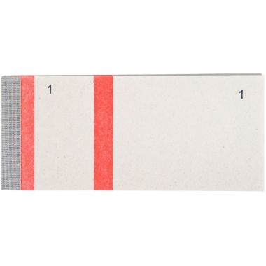 Lot de 10 blocs numérotés à souches 1 souche, coloris rouge