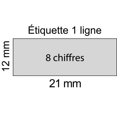 Pince premium 1 ligne : 8 caractères