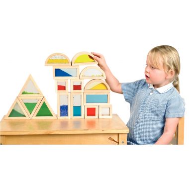 Boîte de 16 blocs sensory formes assorties