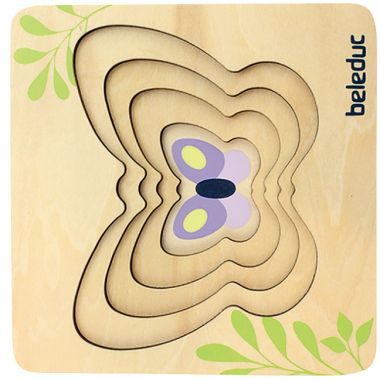 Encastrement 4 niveaux en bois, le papillon