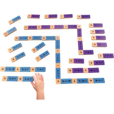 40 dominos addition soustraction en bois