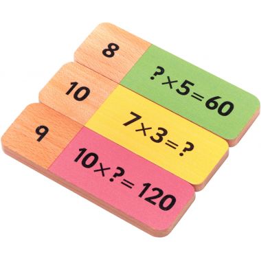 Dominos en bois multiplication de 60 pièces