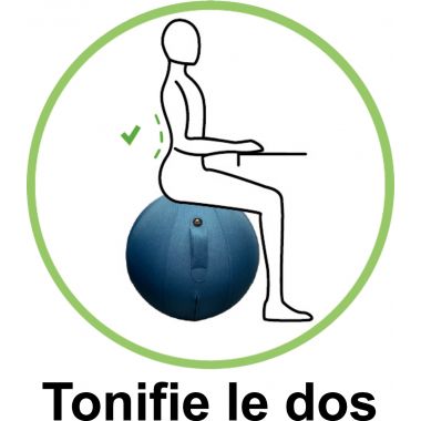Ballon d'assise ergonomique noir