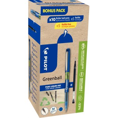 Greenpack de 10 rollers Greenball bleus + 10 recharges