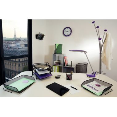 Horloge silencieuse diamètre 30cm prune