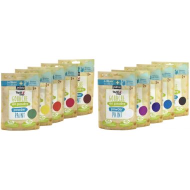 Lot de 10 sachets 180g de gouache en poudre 2 en 1 Tactilcolor