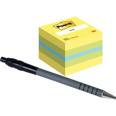 Mini cube post-it de 400 feuilles notes repositionnables, 51 x 51 mm, couleurs assorties