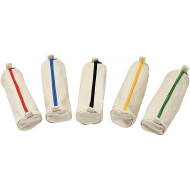 Lot de 10 trousses en coton, coloris assortis