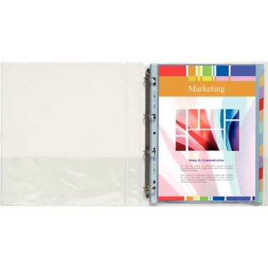 Classeur personnalisable KREACOVER format A4+, 4 anneaux diamètre 20 mm, blanc