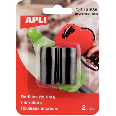 Blister de 2 rouleaux encreur pour pince a étiqueter 101418