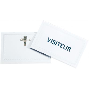 Boîte de 50 badges épingle + pince