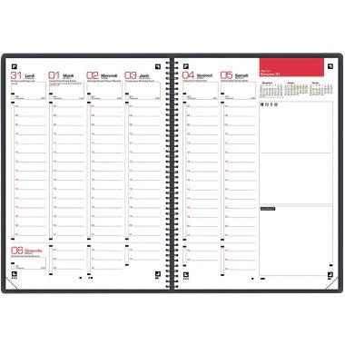 Agenda semainier My Fab 15x21cm noir