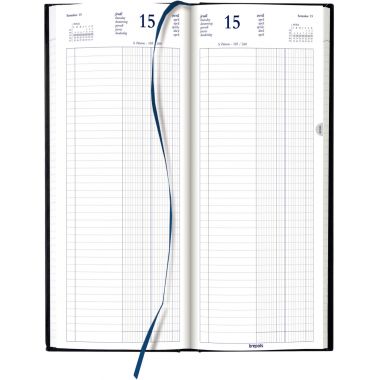 Agenda banquier long 2 volumes noir
