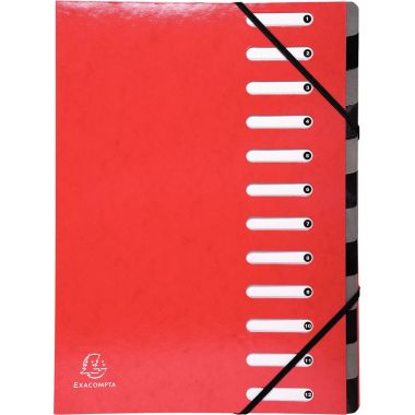 Trieur en carte pelliculée IDERAMA dos extensible 12 compartiments, coloris assortis