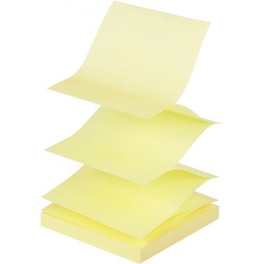 Bloc de 100 feuilles de notes adhésives en zig zag, format : 75 x 75 mm