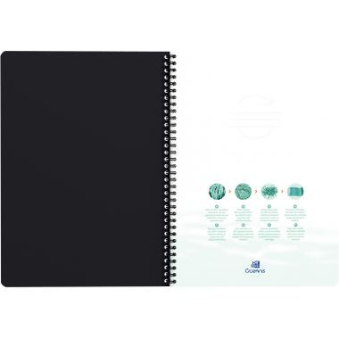 Cahier à reliure intégrale 180 pages OCEANIS format A4, quadrillé 5x5, couverture polypropylène coloris assortis
