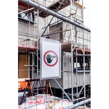 Lot de 5 porte affiche avec serre-câble A4