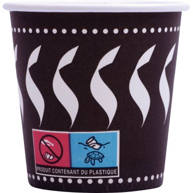 Isap - Sac de 50 gobelets 12cl en carton avec décors pour café et boissons chaudes - V54CH4OZ