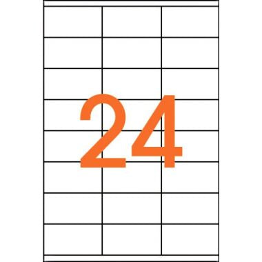 Boîte de 2400 étiquettes multi-usages blanches 70x35mm