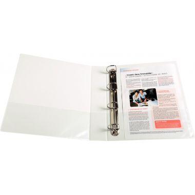 Classeur personnalisable KREACOVER format A4+, 4 anneaux diamètre 40 mm, blanc