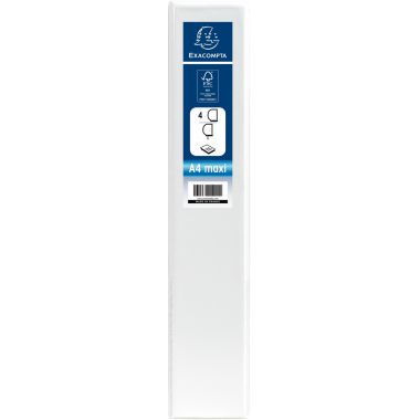 Classeur personnalisable KREACOVER format A4+, 4 anneaux diamètre 60 mm, blanc