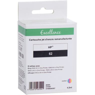 Excellence cartouche jet d'encre couleurs compatible HP 62 (C2P06AE)