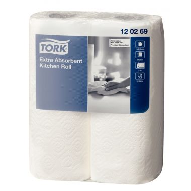 Lot de 24 rouleaux essuie-tout TORK 2 plis