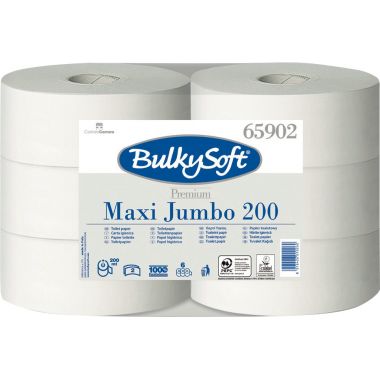 Lot de 6 rouleaux papier hygiénique JUMBO 1052 feuilles 2 plis