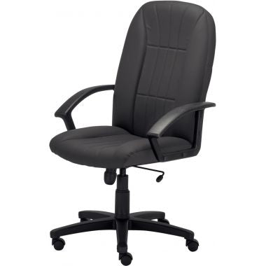 Fauteuil Mefisto simili cuir noir
