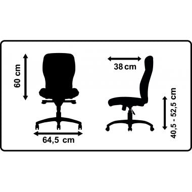 Fauteuil Lise mesh dos noir/assise rouille