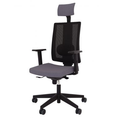 Siège manager Holde+ avec support lombaire ajustable en hauteur noir/gris
