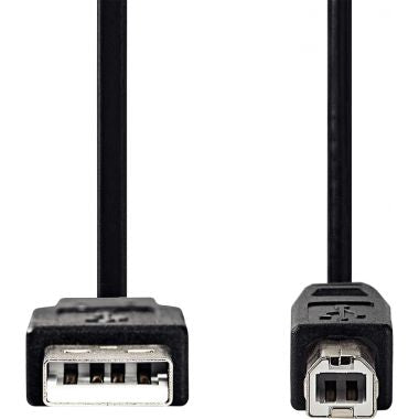 Cordon USB type A vers type B 1m noir